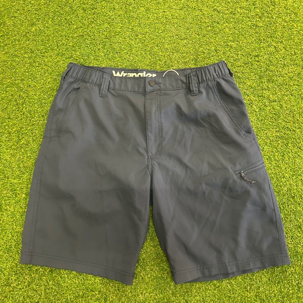 Wrangler Outdoor Series Mens 36 Gray Cargo Shorts Elastic Waist 112327852